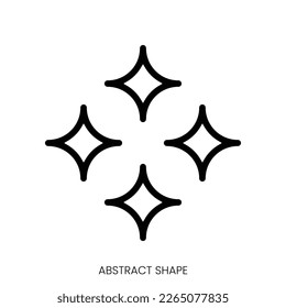 abstract shape icon. Line Art Style Design Isolated On White Background