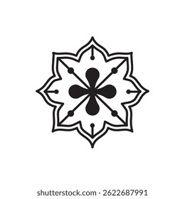 Abstract shape icon line simple flat
