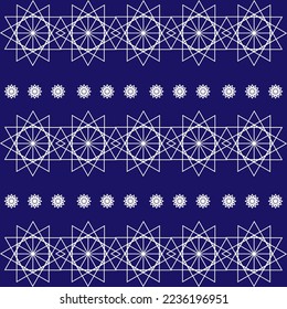 Abstract shape idea white color pattern on the blue background vector