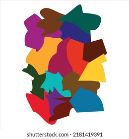 Ilustración de forma abstracta dibujada sobre un fondo blanco mediante ilustrador.