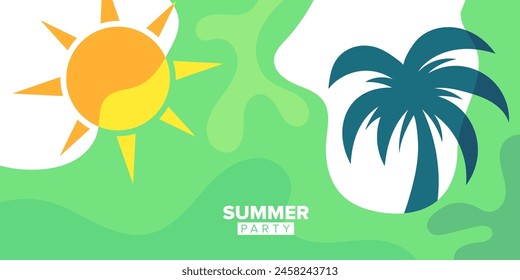 abstract shape illustration for summer party background design