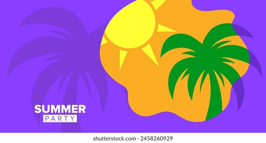 abstract shape illustration for summer party background collection