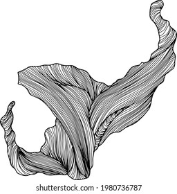 Abstrakte Form. Abstrakte Farbkomposition. Handgezeichnete Vektorgrafik.