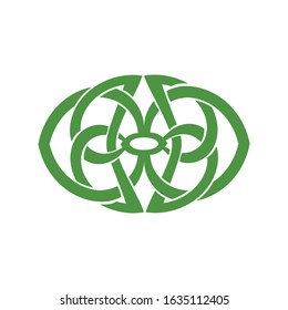 abstract shape inspired by Celtic knot, vector logo icon