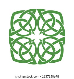 abstract shape inspired by Celtic knot, vector logo icon