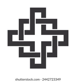 Abstract shape isolated on white background. Vector illustration.