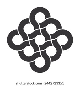 Abstract shape isolated on white background. Vector illustration.