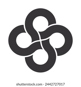 Abstract shape isolated on white background. Vector illustration.