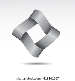 Abstract shape isolated on white background. Vector art.