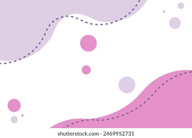 Abstract Shape Landscape illustration with purple colour