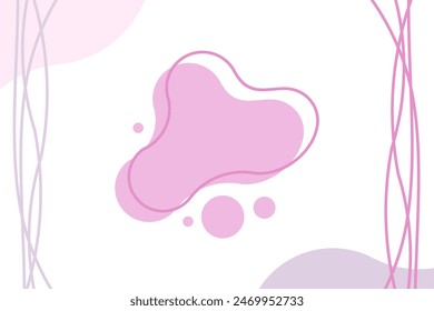 Abstract Shape Landscape illustration with purple colour