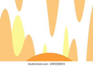 Abstract Shape Landscape Illustration vector element
