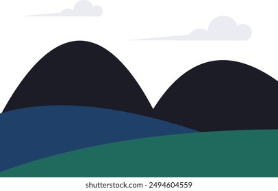 Abstract Shape Landscape Illustration vector
