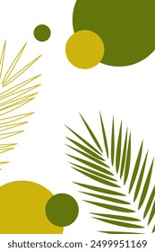 Abstract Shape Landscape with leaf combination Illustration vector element