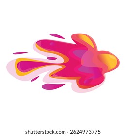 Abstract shape with a liquid effect, flowing and dynamic, perfect for designs related to creativity and energy