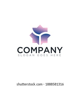 Abstract shape logo for company name