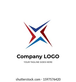 abstract shape logo design for company and business