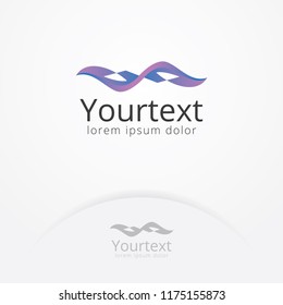 Abstract shape logo design. Logo abstract modern and colorful. Technology and media logo template