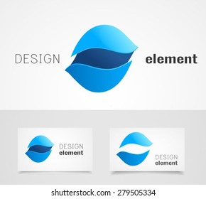 Abstract shape logo design template