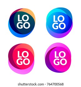 Abstract shape logo design template. Geometric colrful logo graphic icon symbol.