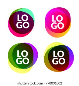 Abstract shape logo design template. Geometric colorful logo graphic icon symbol.