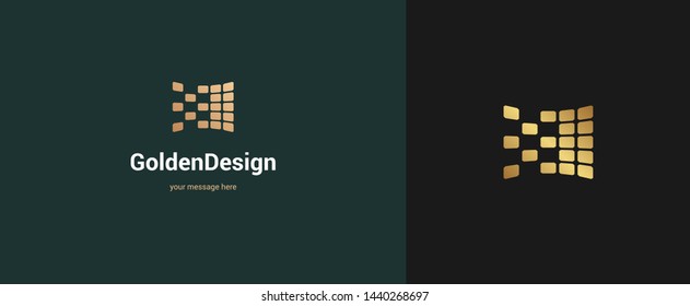 Abstract shape logo emblem design elegant modern minimal style vector illustration. Premium business geometric logotype symbol for corporate identity.
