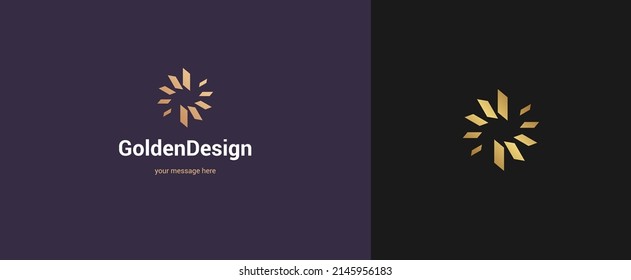 Abstract shape logo emblem design elegant modern minimal style vector illustration. Premium business geometric logotype symbol for corporate identity.
