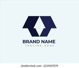 Abstract shape logo emblem design elegant modern minimal style vector illustration. Premium business geometric logotype symbol for corporate identity.