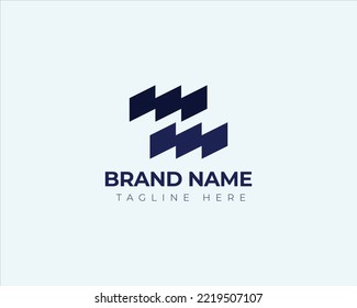 Diseño del emblema del logotipo de forma abstracta diseño elegante estilo minimalista de ilustración vectorial. Símbolo de logotipo geométrico premium para la identidad corporativa.