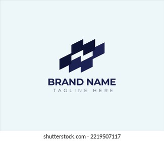 Diseño del emblema del logotipo de forma abstracta diseño elegante estilo minimalista de ilustración vectorial. Símbolo de logotipo geométrico premium para la identidad corporativa.