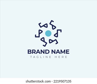 Abstract shape logo emblem design elegant modern minimal style vector illustration. Premium business geometric logotype symbol for corporate identity.