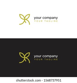 abstract shape logo gold color