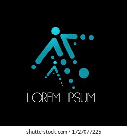 Logo-Symbol für Sport- und Modeunternehmen in abstrakter Form