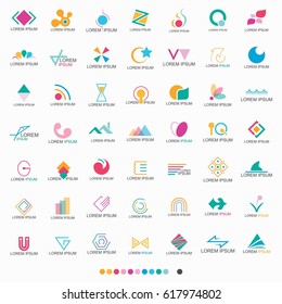 Abstract Shape Logo Set - Vector