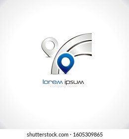 Abstract shape logo template. Geometry design elements, symbols and signs. Beautiful vector illustration of line 3d icons