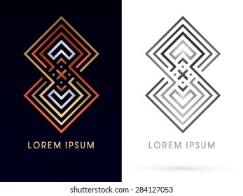 Abstract  shape, Loop, infinity, graphic vector.