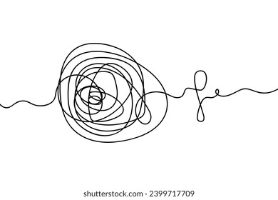Abstract shape made from doodles. Sketch. A hand-drawn ball with intricate lines around the edges. Vector illustration. Doodle style. The object is woven from curlicues. Outline on isolated background