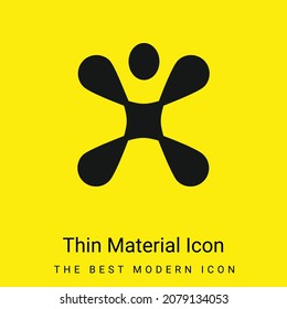 Resumen Forma icono de material amarillo brillante mínimo