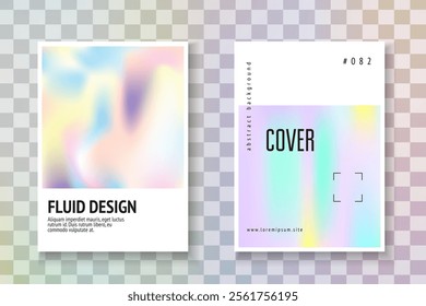 Abstract Shape. Modern Banner. Holographic Background. Colourful 90s Illustration. Rainbow Poster. Purple Iridescent Label. Memphis Design. Pink Abstract Shape