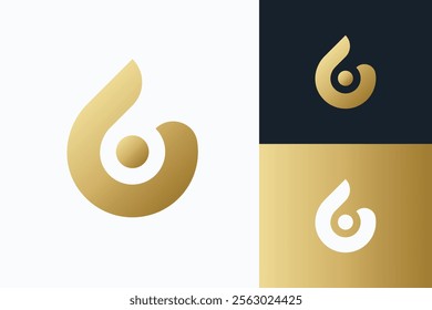 Abstract Shape Modern Logo Gold Elegant Symbol Letter G