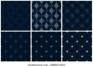 Abstract shape motif basic geometric pattern set classic background. Small geo elements simple geometrical layout. Fabric collection design textile swatch ladies dress, man shirt all over print block.