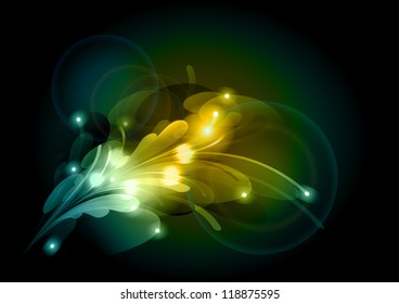 abstract shape on the dark background
