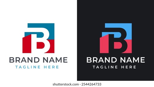 Forma Abstractas en la Inspiración del logotipo de la letra B. Letra inicial B con diseño de logotipo de forma Abstractas. Símbolo de forma Abstractas para la identidad empresarial Corporativa. Ilustración del logotipo del Vector del alfabeto