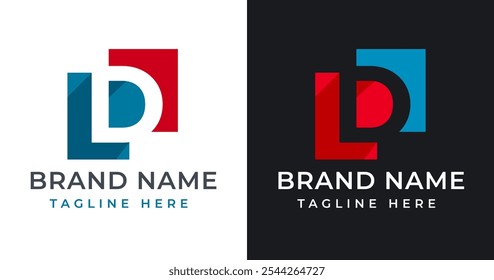 Forma Abstractas en la Inspiración del logotipo de la letra D. Letra inicial D con diseño de logotipo de forma Abstractas. Símbolo de forma Abstractas para la identidad empresarial Corporativa. Ilustración del logotipo del Vector del alfabeto