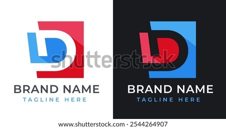 Abstract Shape on Letter D Logo Inspiration. Initial Letter D with Abstract Shape Logo Design. Abstract Shape Symbol for Corporate Business Identity. Alphabet Vector Logo Illustration