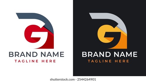 Abstract Shape on Letter G Logo Design Inspiration. Initial Letter G with Abstract Shape Logo Design. Abstract Shape Symbol for Corporate Business Identity. Alphabet Vector Logo Illustration