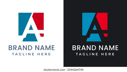 Abstract Shape on Letter A Logo Inspiration. Initial Letter A with Abstract Shape Logo Design. Abstract Shape Symbol for Corporate Business Identity. Alphabet Vector Logo Illustration