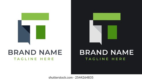 Abstract Shape on Letter T Logo Inspiration. Initial Letter T with Abstract Shape Logo Design. Abstract Shape Symbol for Corporate Business Identity. Alphabet Vector Logo Illustration