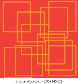 Abstract shape on oranges background