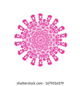 Abstract shape on white background. Microorganism concept